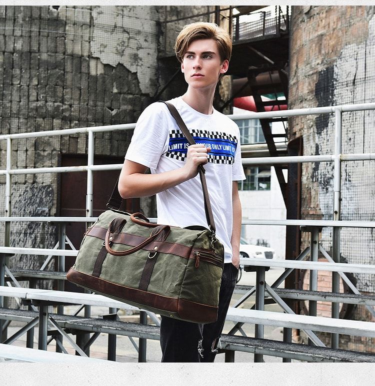 sac fourre tout imperméable style militaire vintage