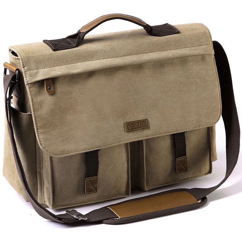 sac messager à bandoulière voyage homme en toile vintage