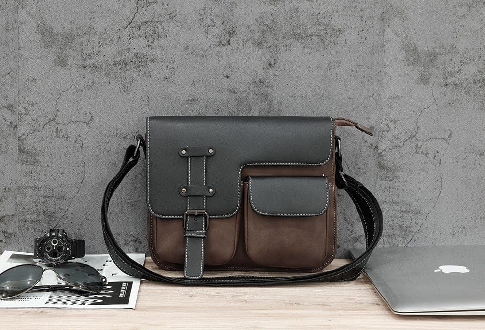 sac messenger en toile homme