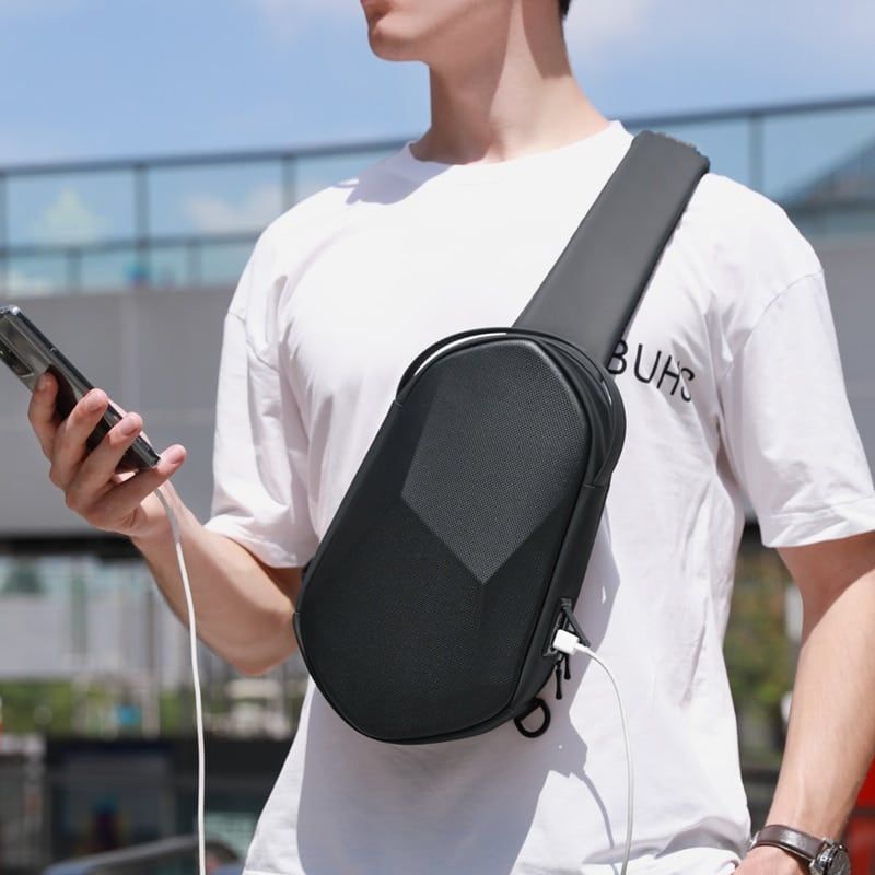 sac noir imperméable à bandoulière
