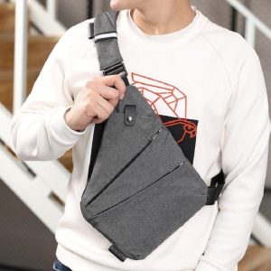 sac poitrine homme antivol en nylon