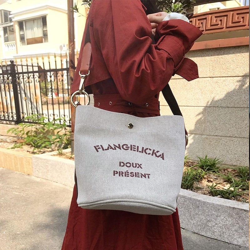 sac seau en toile élégant pour femme