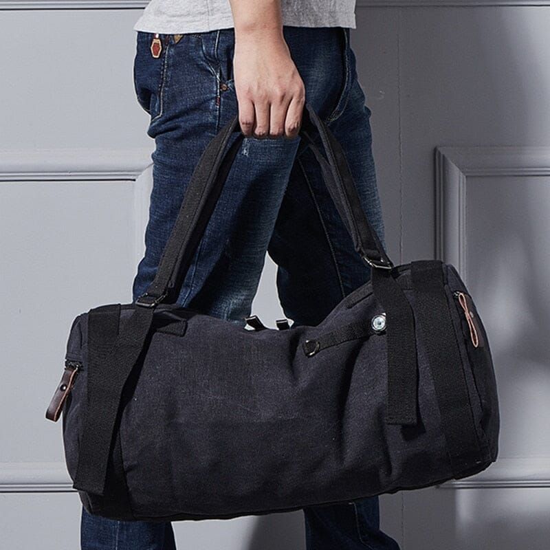 sac week-end en toile vintage