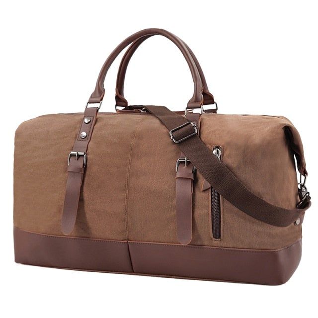 sac weekender en cuir vintage