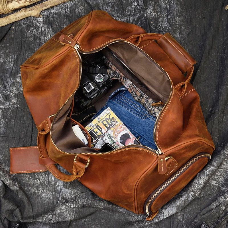 sac weekender en cuir