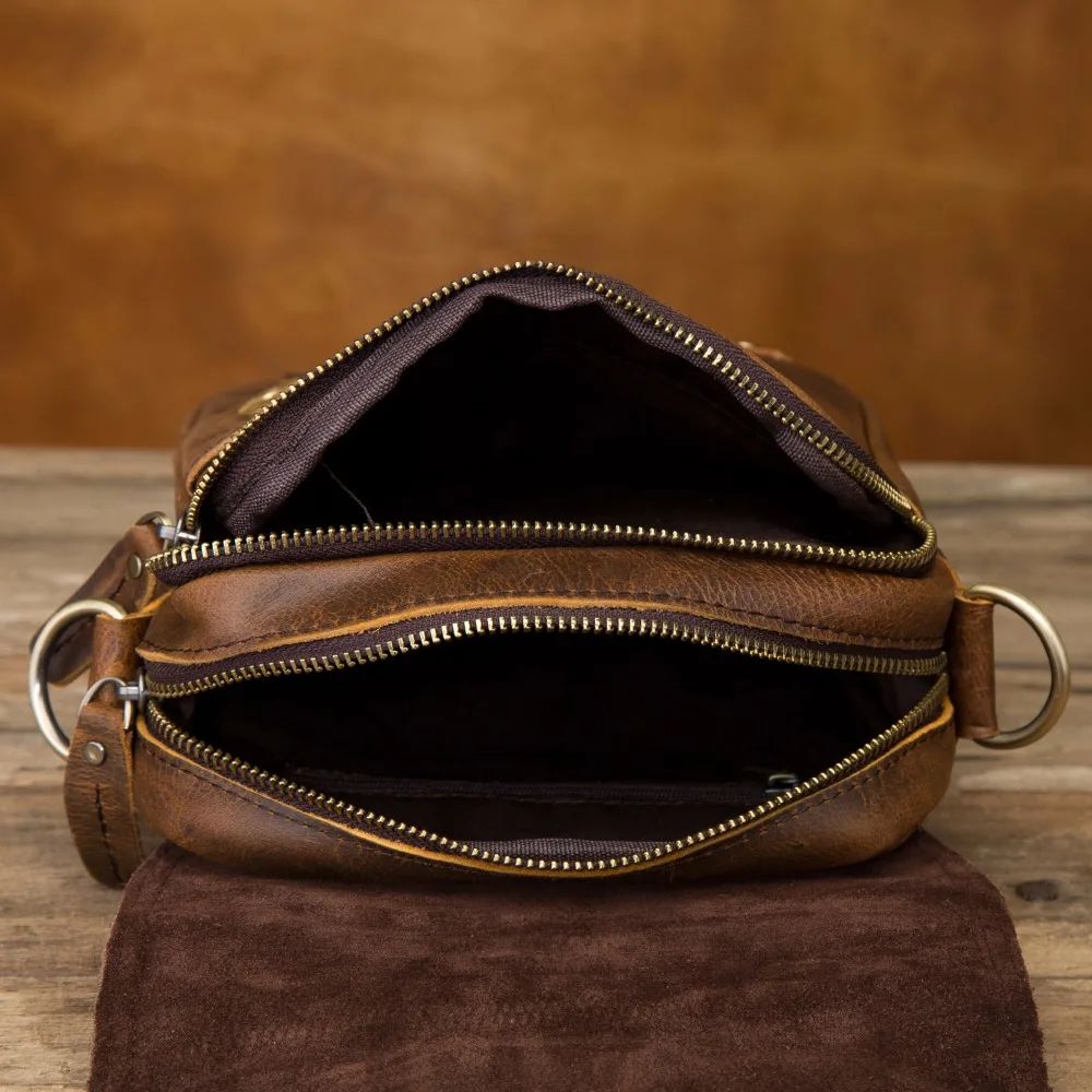 sacoche à bandoulière en cuir vintage