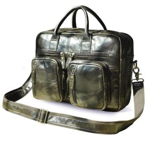 sacoche de voyage à bandoulière vintage pour homme en cuir