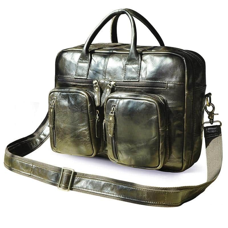 sacoche de voyage à bandoulière vintage pour homme en cuir
