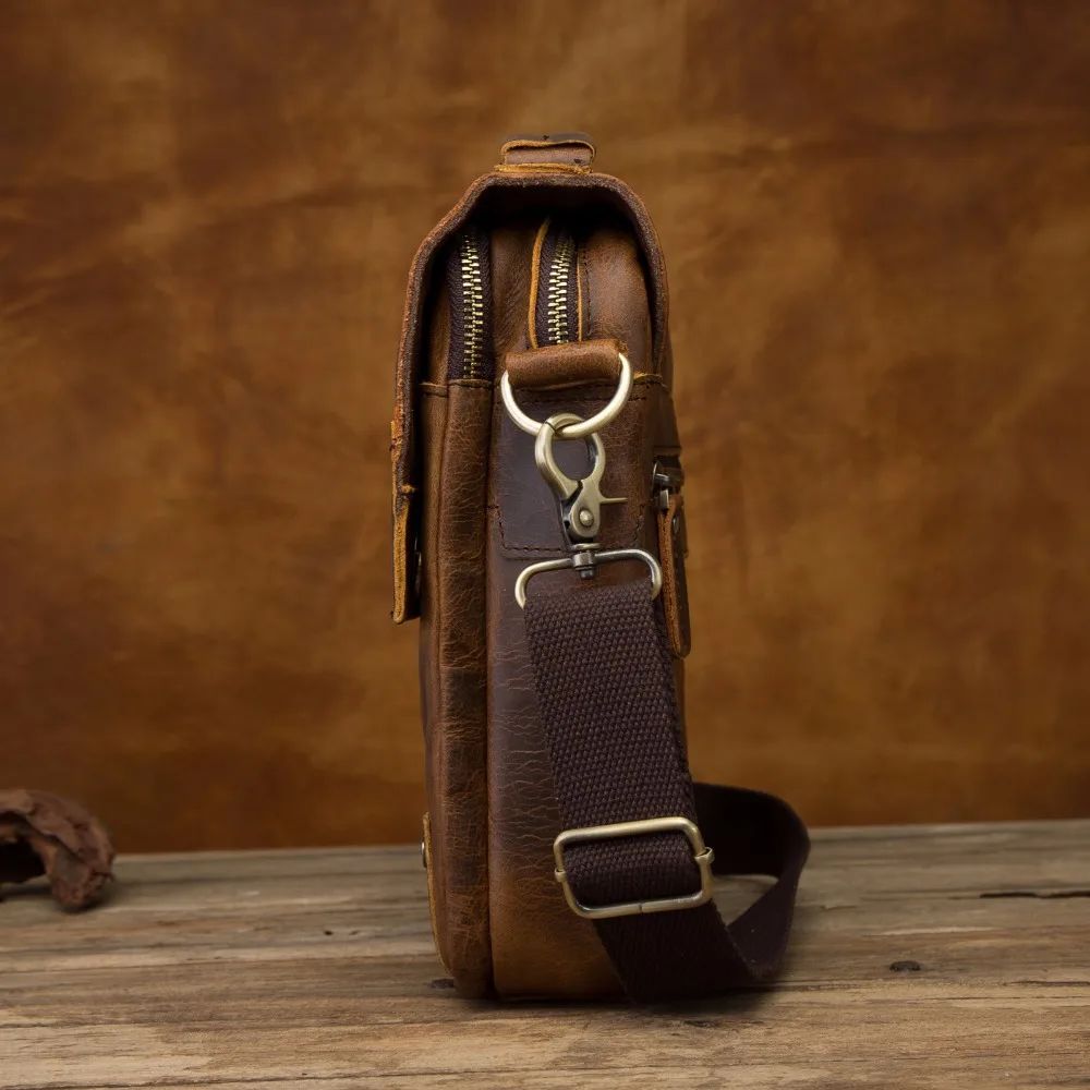 sacoche en cuir véritable à bandoulière