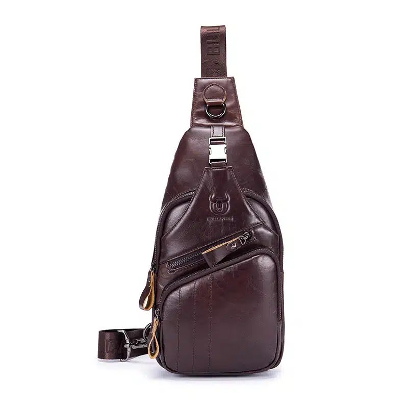 sacoche en cuir vintage pour homme en bandoulière