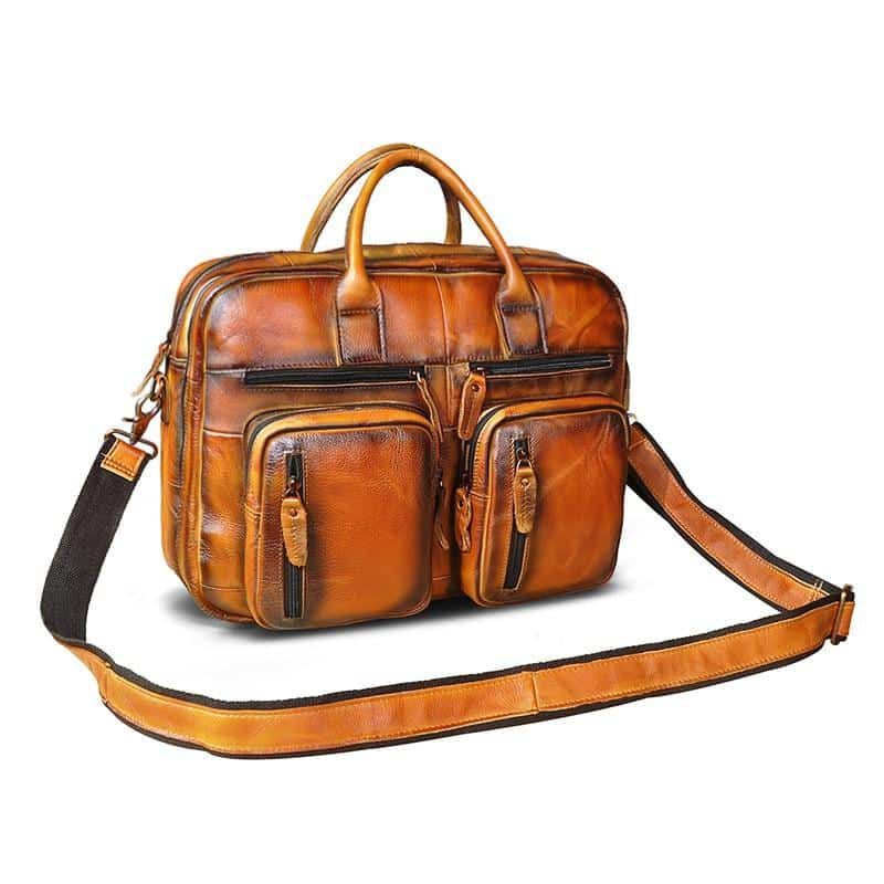 sacoche homme style vintage cuir