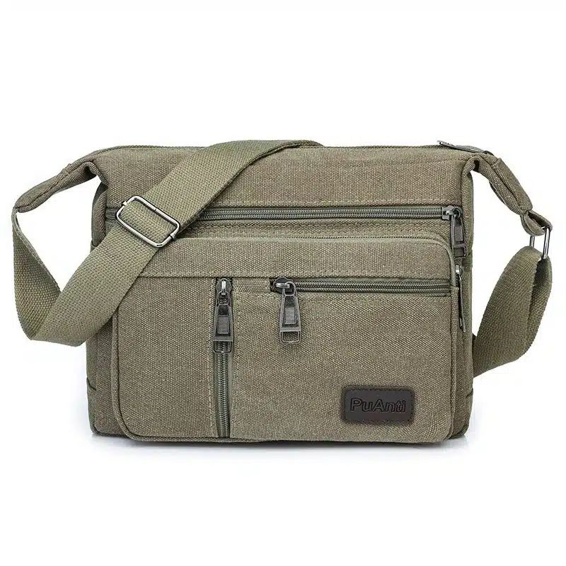 sacoche multi usage en toile pour homme