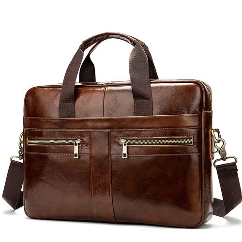 sacoche rétro en cuir véritable pour homme