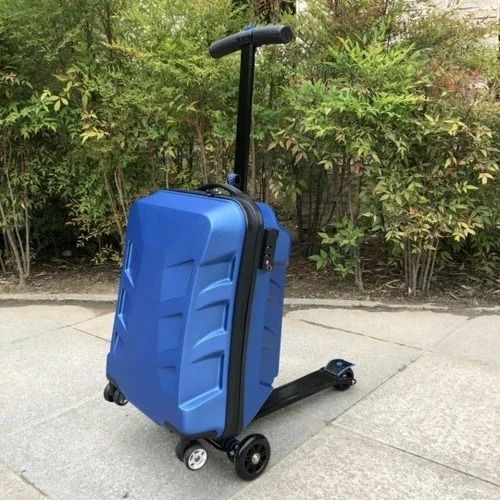 valise bleue trottinette avec poignée ergonomique