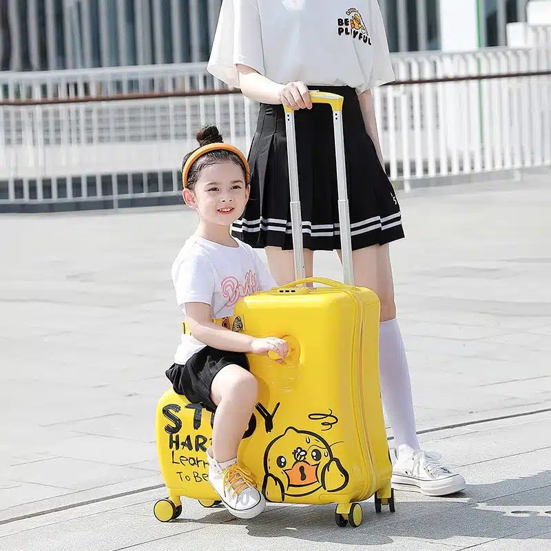 valise enfant scooter avec motif canard