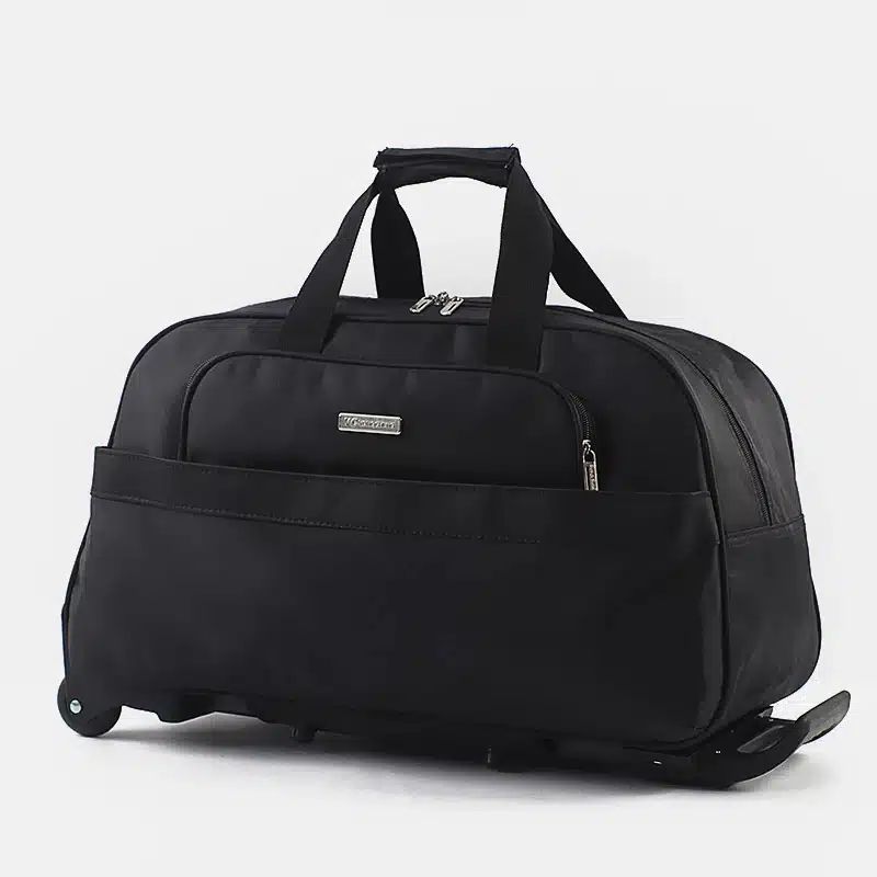 valise noire souple à roulettes grande capacité