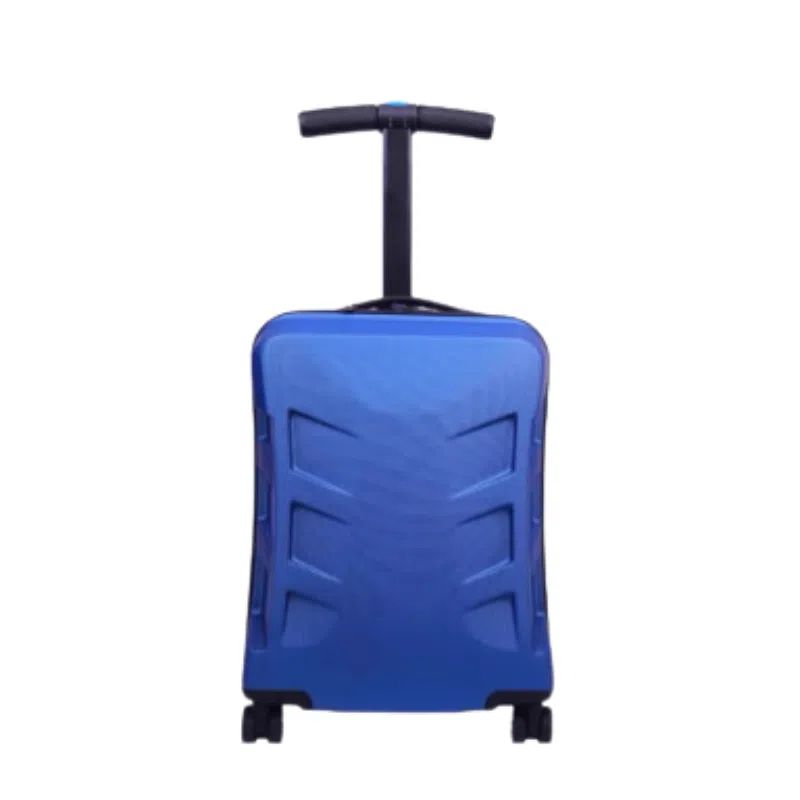 valise trottinette bleue avec poignée confortable